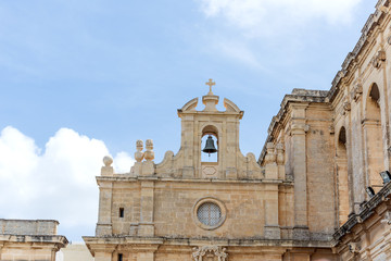 Fototapeta na wymiar Architectual details on church in Malta