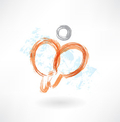 tennis rackets grunge icon