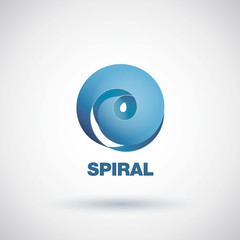 Spiral Circle abstract lines. Corporate  creative concept icon.