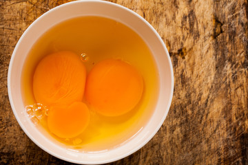 close up of egg.