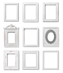 white frame wood background image