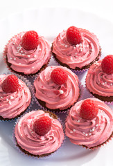 Tasty raspberry cupcakes