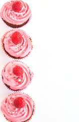 Tasty raspberry cupcakes