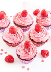 Tasty raspberry cupcakes