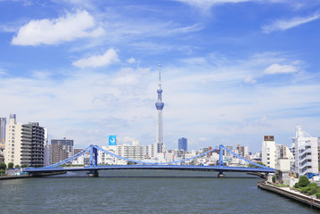 Obraz premium スカイツリーと清洲橋