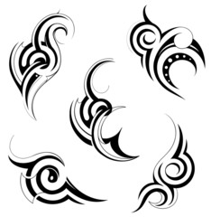 Tribal tattoo set