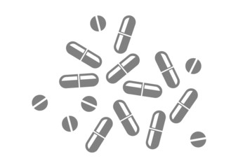 Grey medicine icon on white background