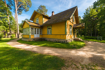 Fototapeta na wymiar Traditional eastern-european country house of XX century