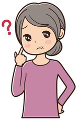 疑問を持つシニア