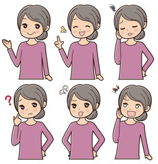 シニア　表情セット