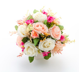 Bouquet flowers isolated on white