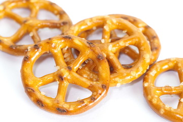 Close - up Baked bread pretzel snack