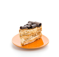 Coffee cake isolated on white background