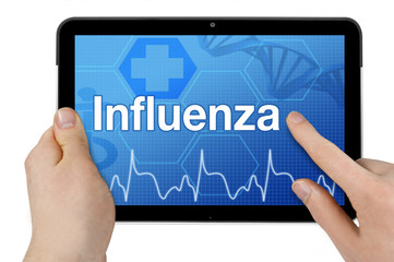 Tablet mit Interface und Influenza