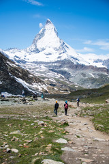 Fototapeta na wymiar Trekking in Switzerland