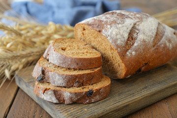 Sliced rye bread
