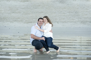 couple sitting on the beach