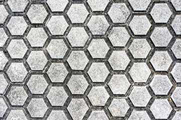 floor with paving stones and hexagon shapes