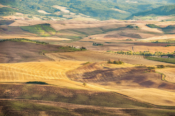 Rural landscape view of the most beautiful places on earth Val d