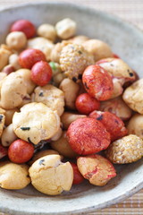 mame kichi japanese sweets beans with colored sugar coat