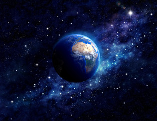 Fototapeta na wymiar planet earth in outer space