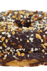 chocolate and almond croissant and doughnut