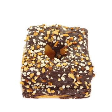 chocolate and almond croissant and doughnut