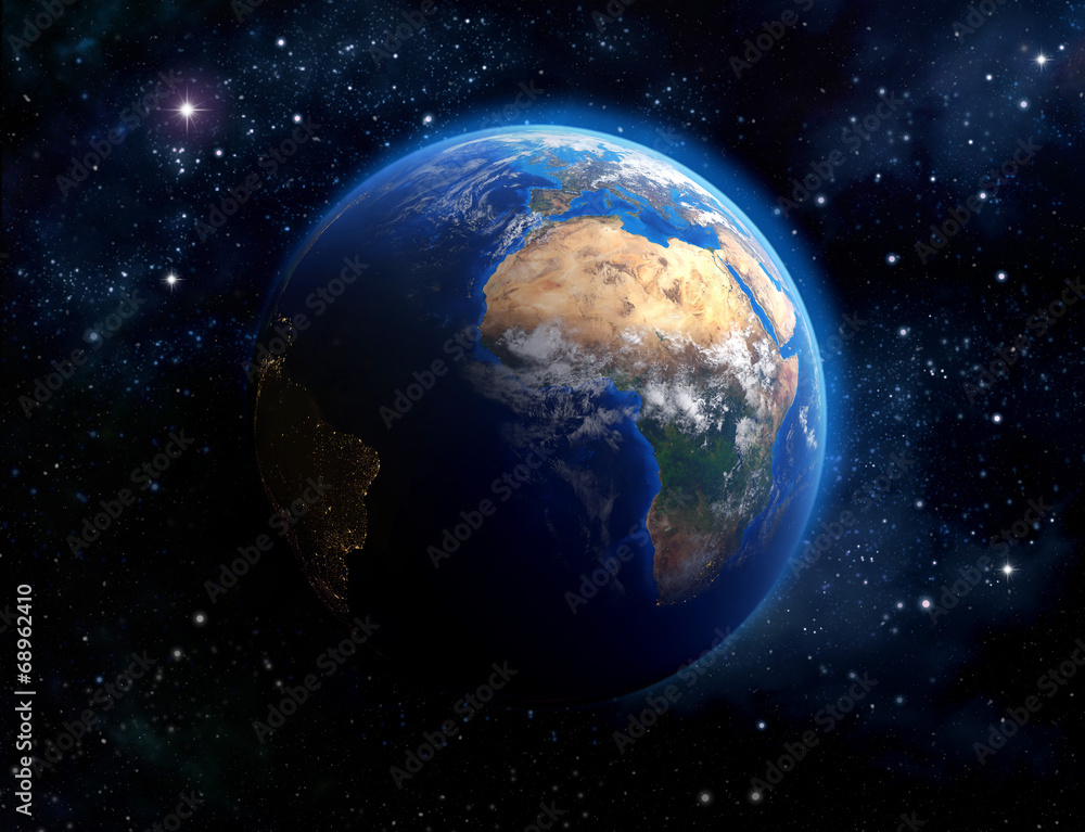 Wall mural planet earth in outer space