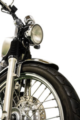 vintage Motorcycle isolated background and clippingpath