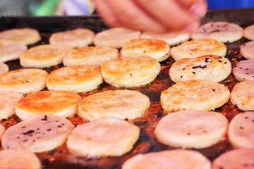 Thailand dessert, Mix flour, coconut and then fried.