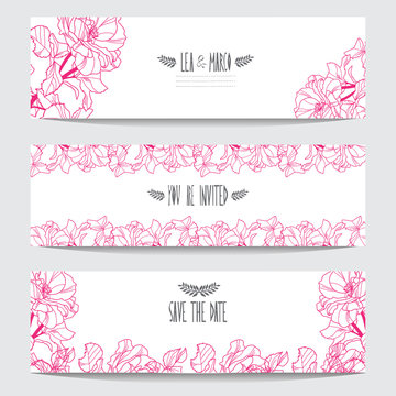 floral cards set