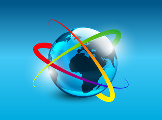 mondo, orbita, sattelliti, internet, dati © xyz+