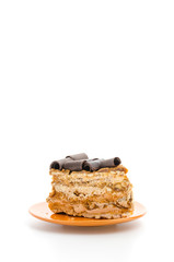 Coffee cake isolated on white background