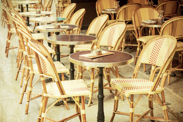 old-fashioned Cafe terrace