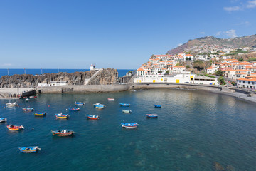 Fototapeta na wymiar Harbor Camara de Lobos near Funchal, Madeira Island