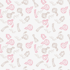 Hand drawn perfume bottles icons