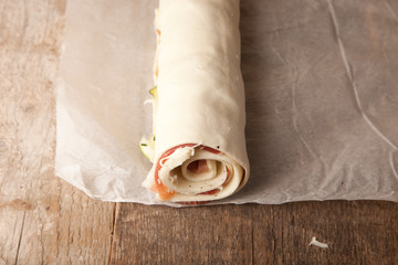 rolled puff pastry pie