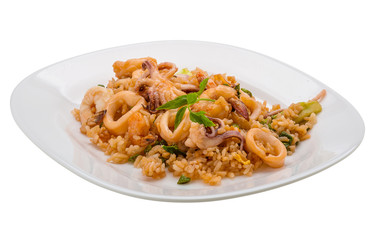Rice with seafood