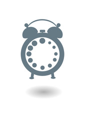 Vector icon of an old alarm clock without arrows