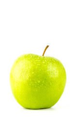 Green apple isolated white background