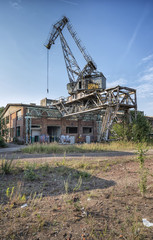 Fototapeta na wymiar The historic shipyard crane