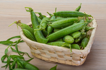 Green fresh peas