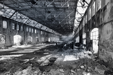 Abandoned factory hall