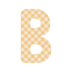 Orange squares pattern alphabet B