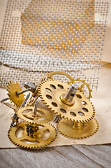 mechanical clock gears