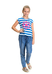 Fototapeta premium Young beautiful smiling girl