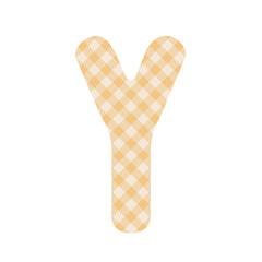 Orange squares pattern alphabet Y