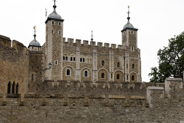 Fototapeta na wymiar Tower of London historic building in England