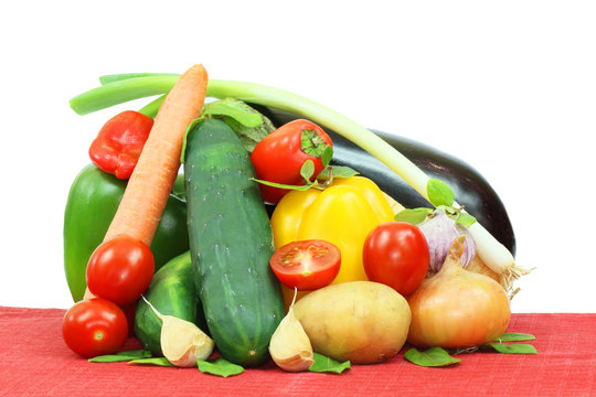 Fresh vegetables and fruits mix