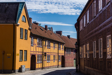 Cityscape of Ystad, Scania region, Sweden.